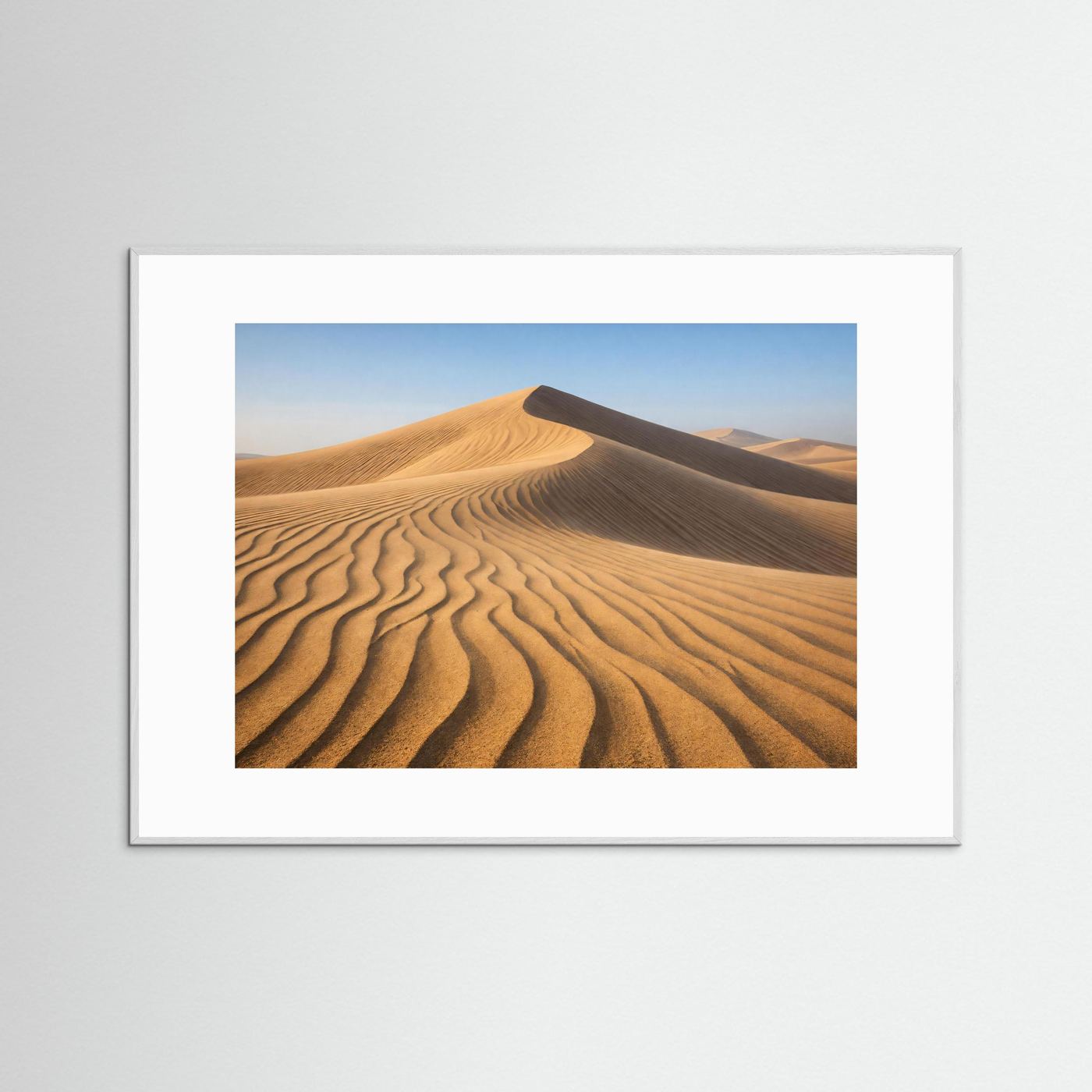 Gezahnte Sanddünen in der Wüste | Wellenmuster Natur Poster Querformat
