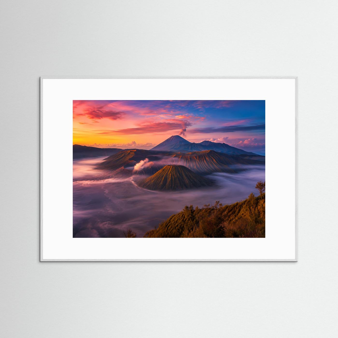 Magischer Mount Bromo bei Sonnenaufgang | Indonesien Vulkan & Natur Poster