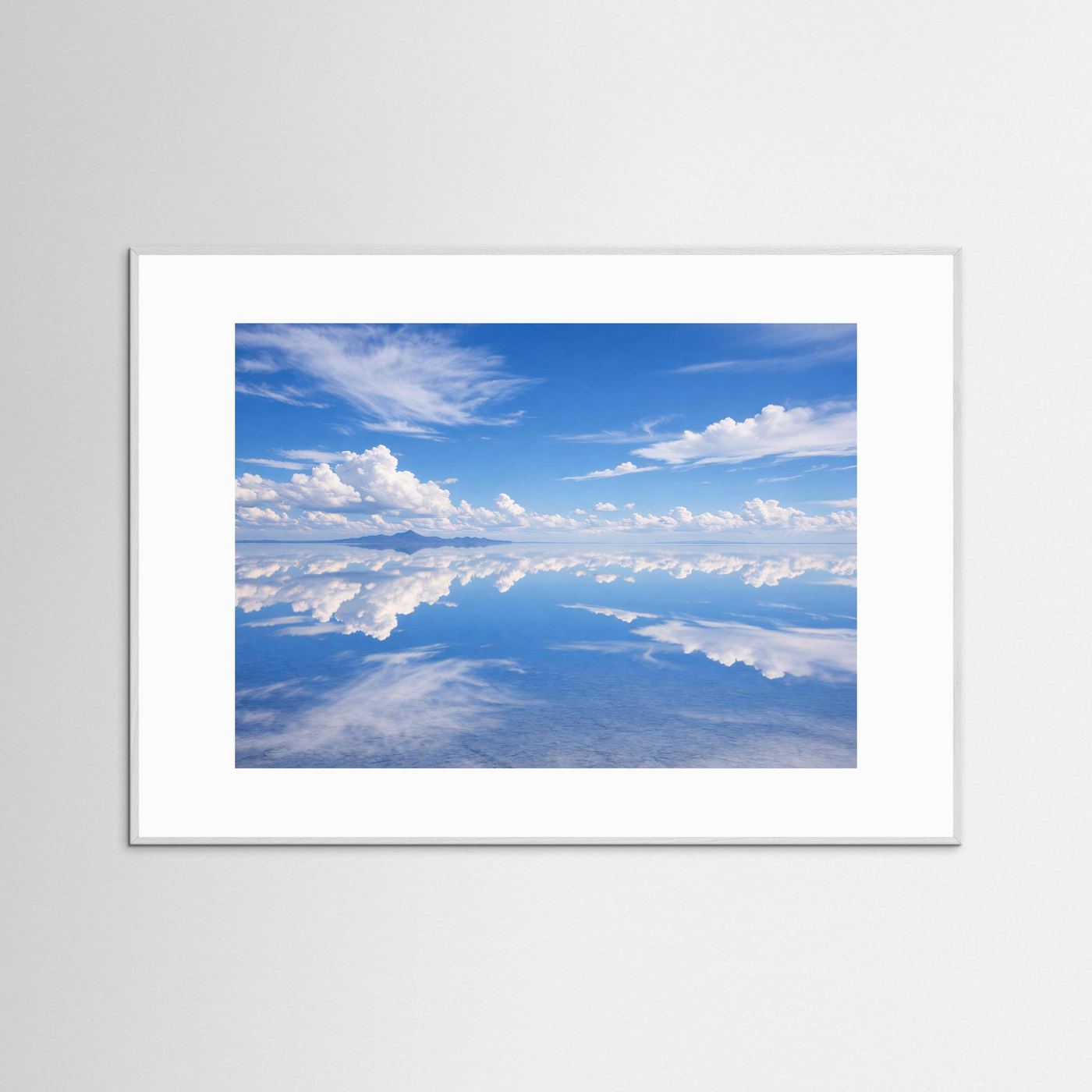 Himmelspiegel im Salzsee | Endlose Weite & Wolken Natur Poster Querformat