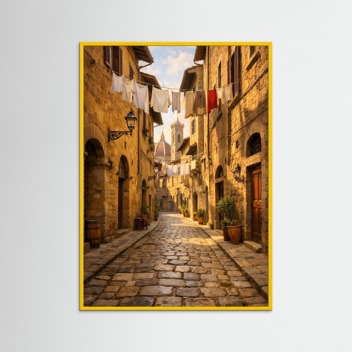 Poster Toskanische Gasse Florenz | Historische Altstadt Wandbild