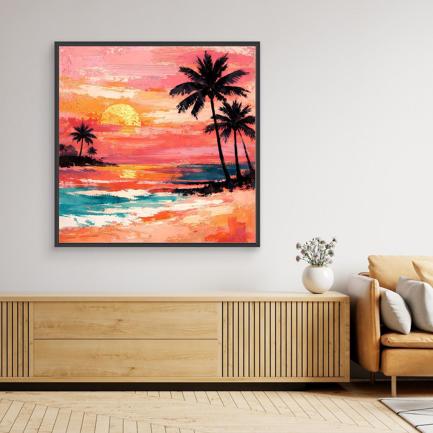 Leinwand Elegante Wüstenwellen in Terrakotta | Abstraktes Natur Wandbild