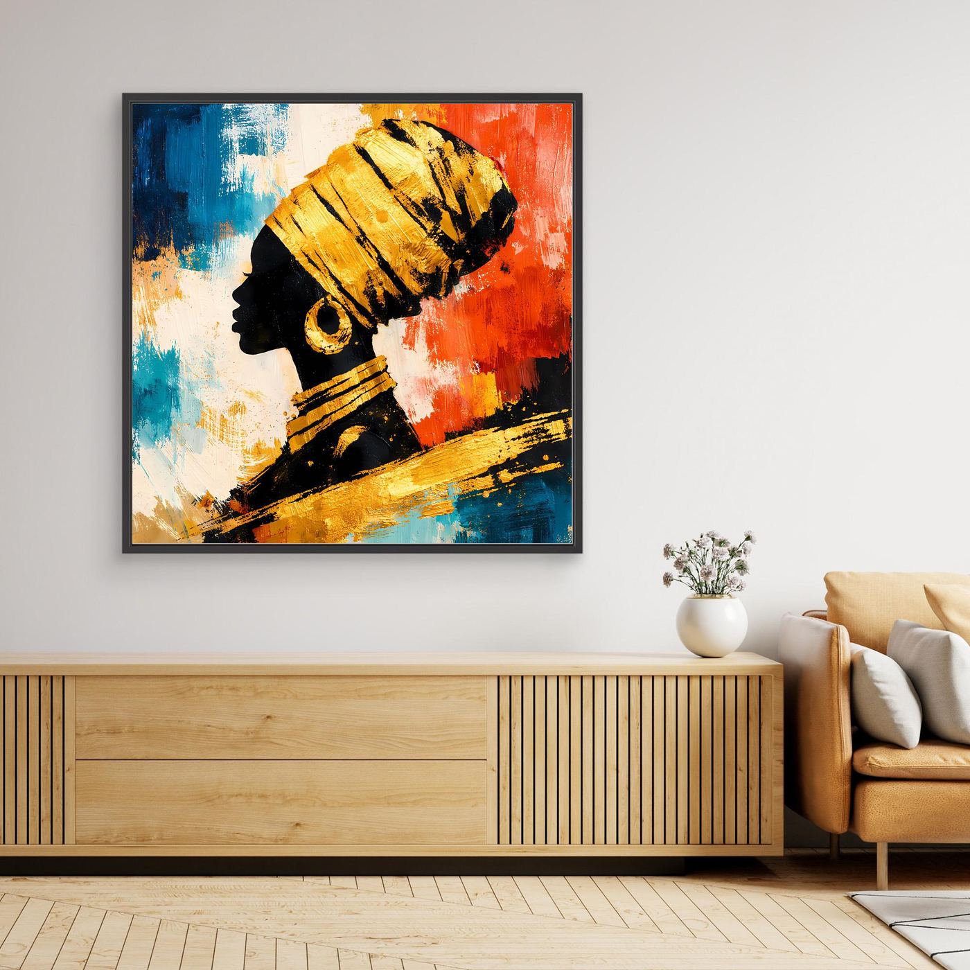 Leinwand Stolze Eleganz | Afrikanische Schönheit Modernes Wandbild