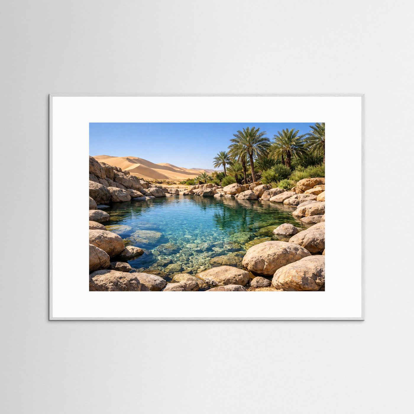Kristallklare Traumbucht im Sonnenschein | Panorama Bucht & Natur Poster Querformat