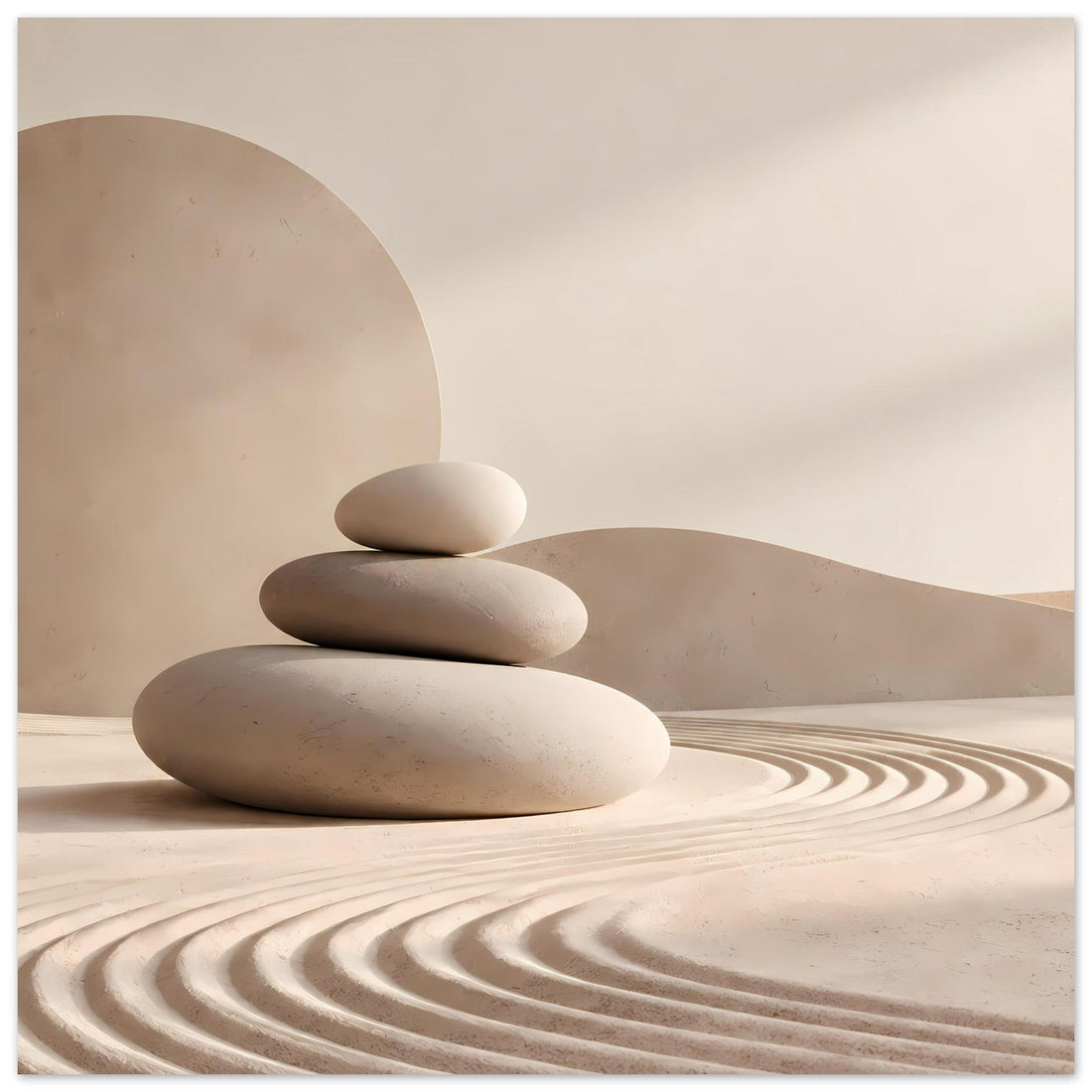 Zen-Steine im Sand Poster