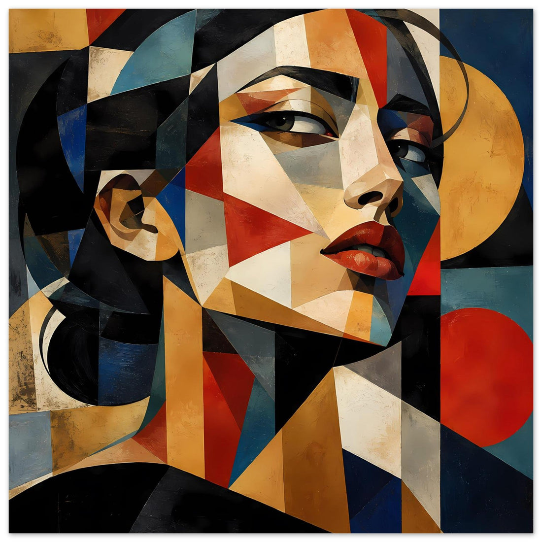 Geometrisches Porträt – Poster