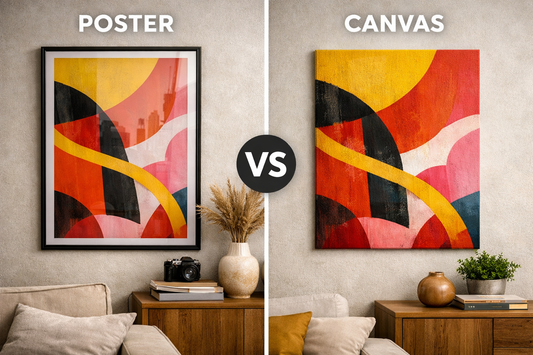 Canvas vs. Poster: Warum die klassische Leinwand das Upgrade für deine Wandkunst ist
