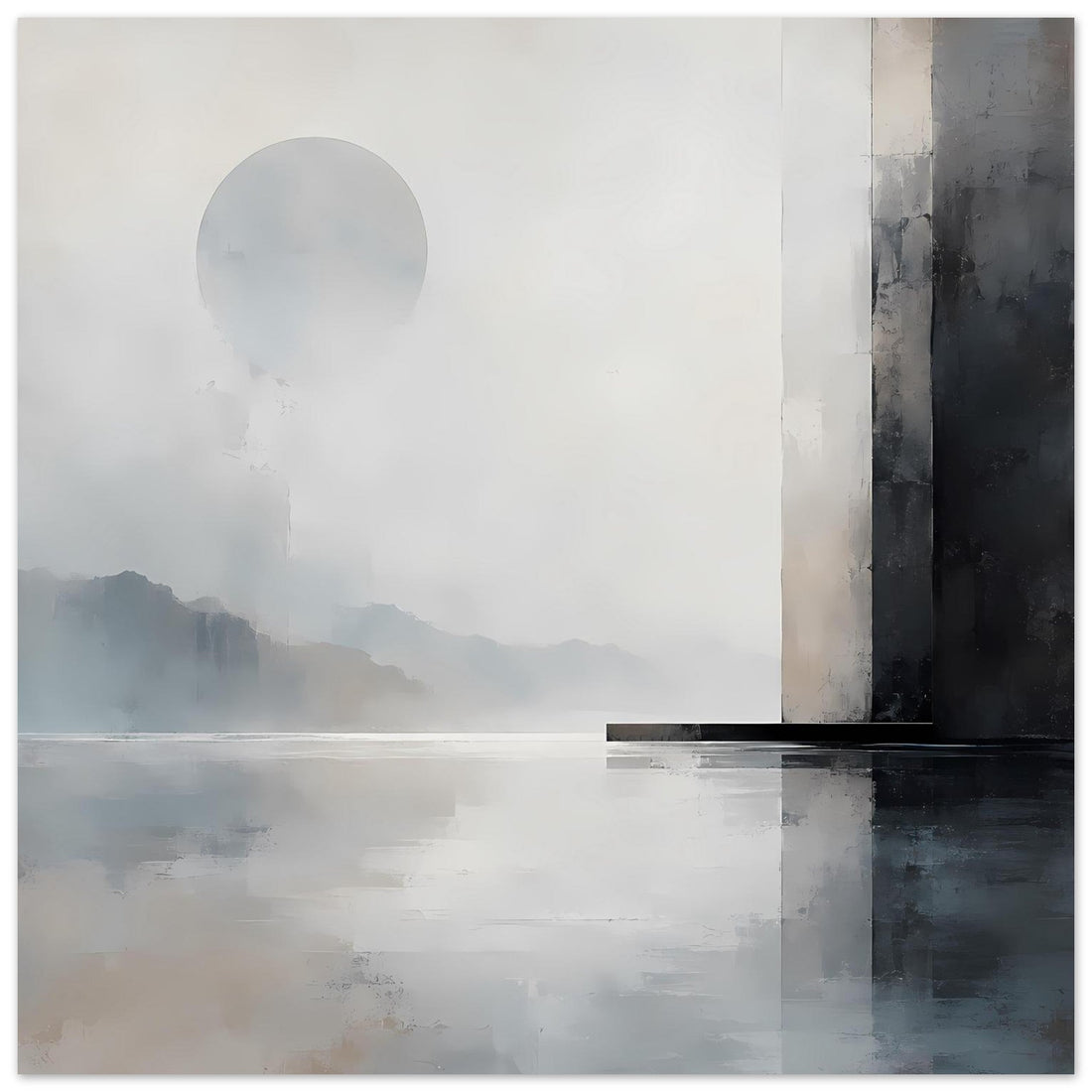 Ruhige Landschaft in Schwarz-Weiß – Poster bei Solos Poster Kunst