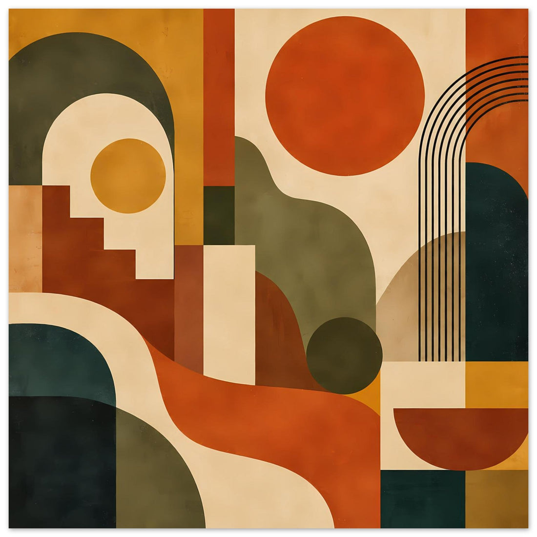 Mid-Century-Geometrie als Poster