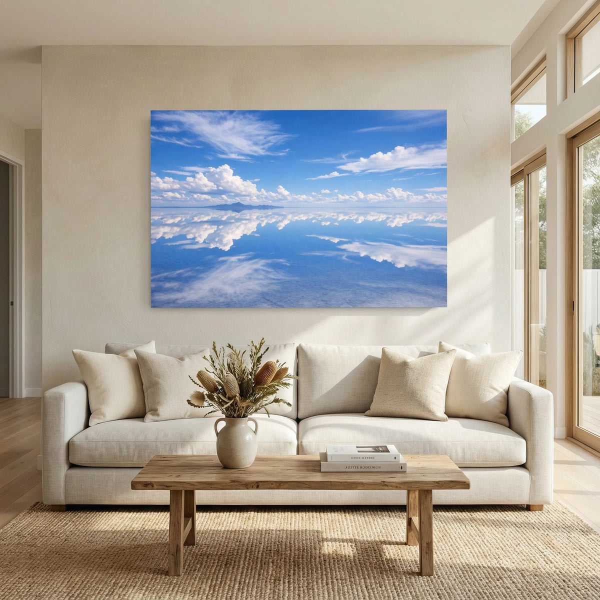 Poster im Querformat: blaues Himmelbild mit Wolken