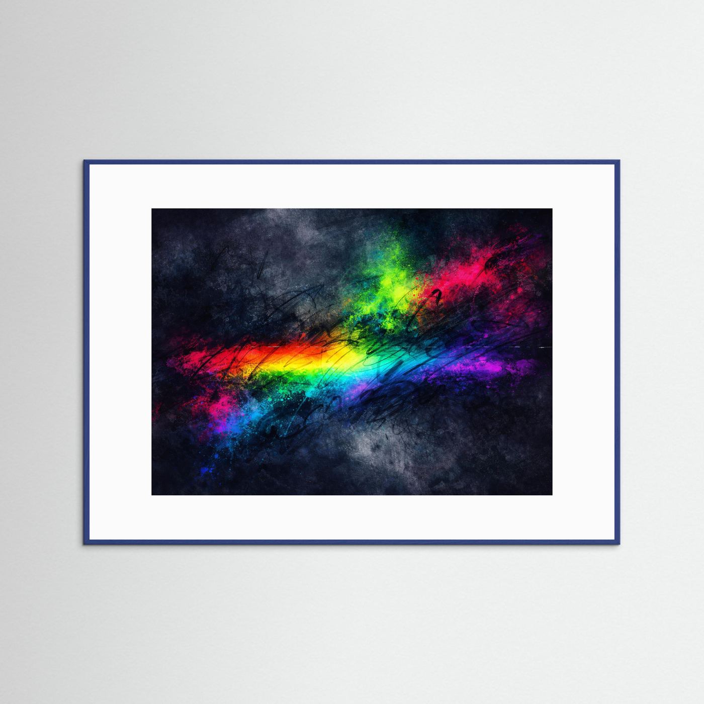 Abstrakte Energie & Farbdynamik | Moderner Kunst Print Querformat Wandbild