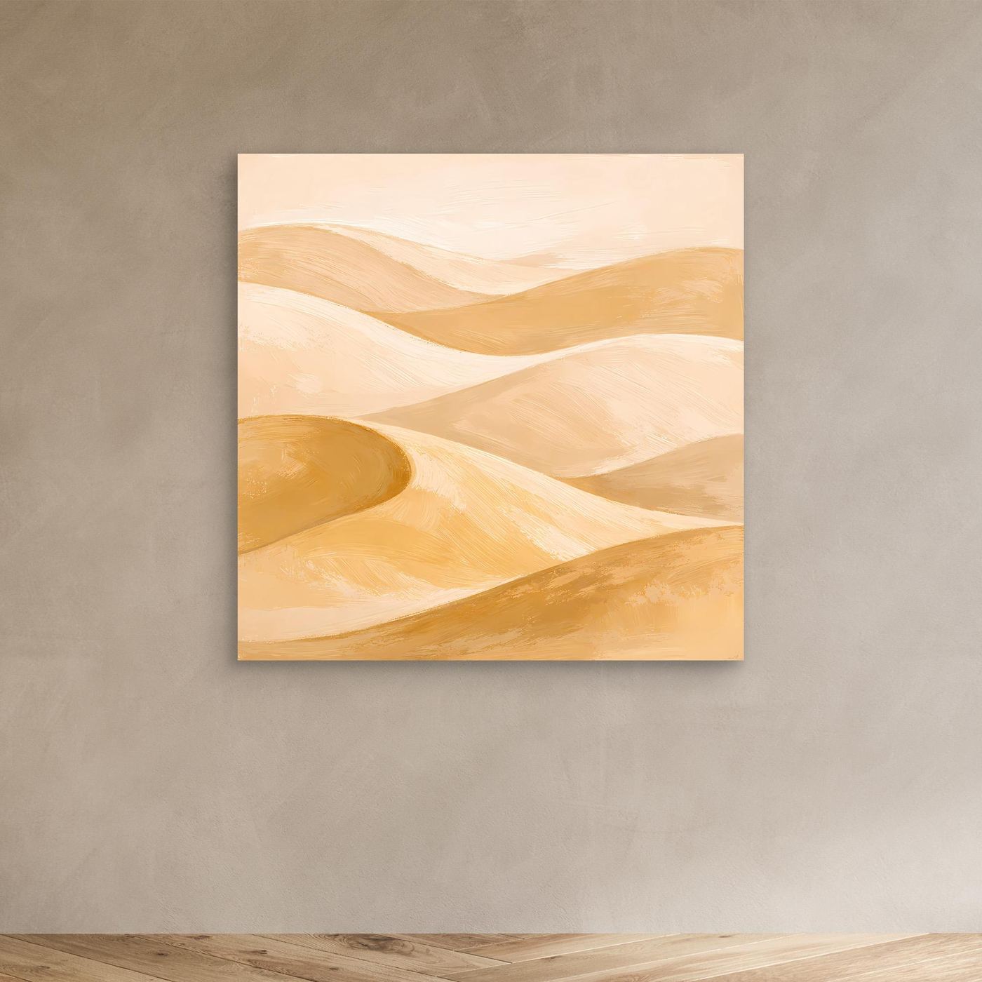 Leinwand Sanfte Wüstendünen im Abendlicht | Abstraktes Sahara Wandbild