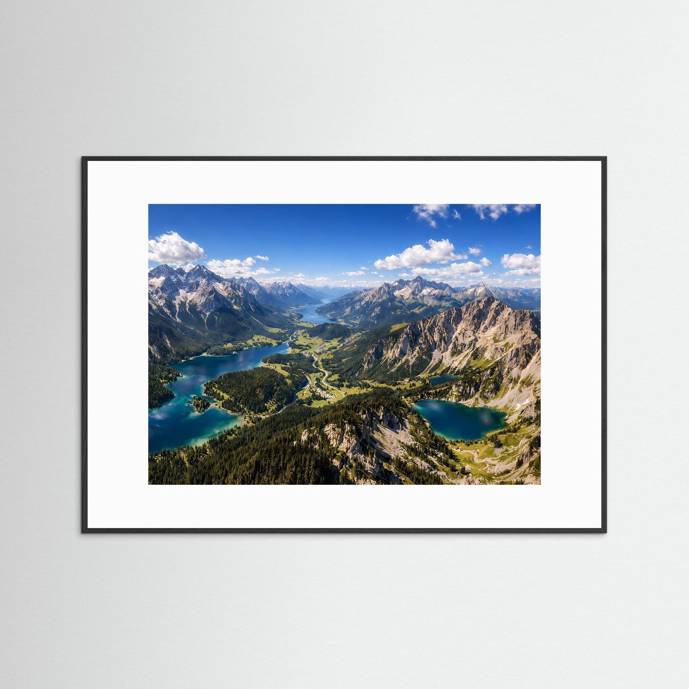 Majestätische Alpentäler und Bergseen | Gipfel & Natur Panorama Poster Querformat