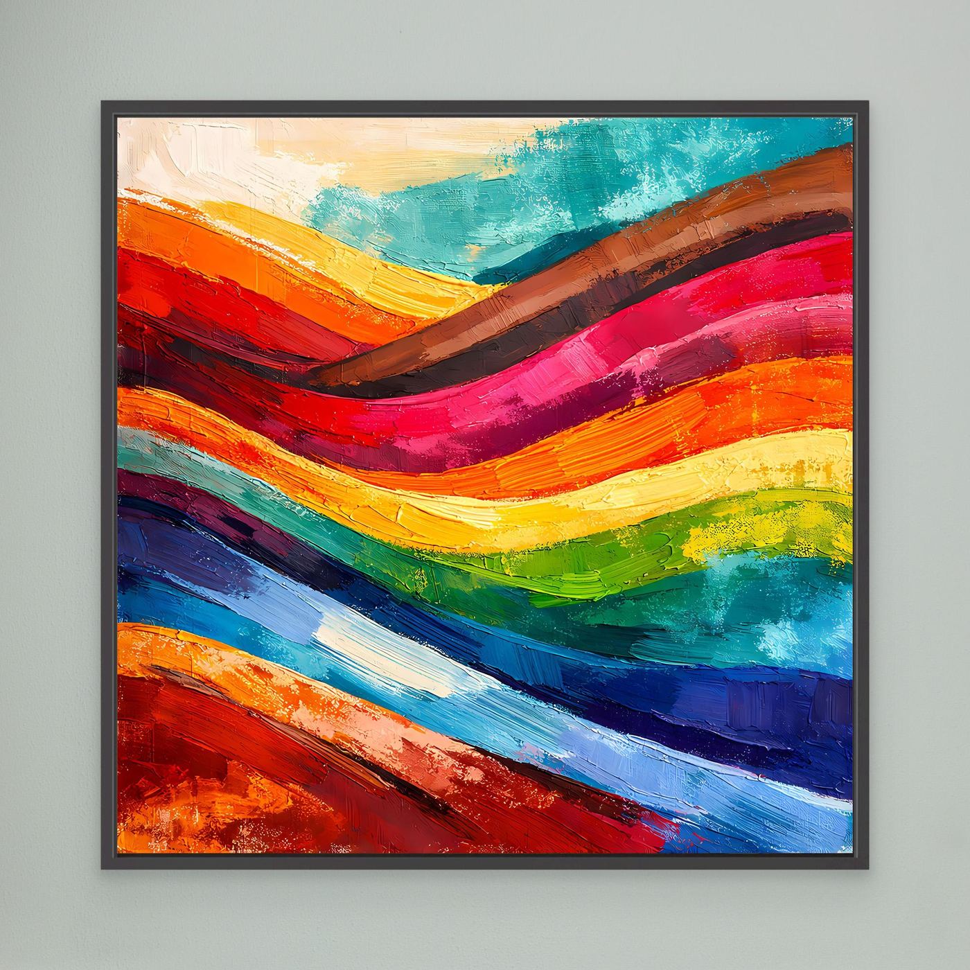 Abstraktes Farbenspiel Leinwandbild | Moderne Farbexplosion Kunst-Wandbild