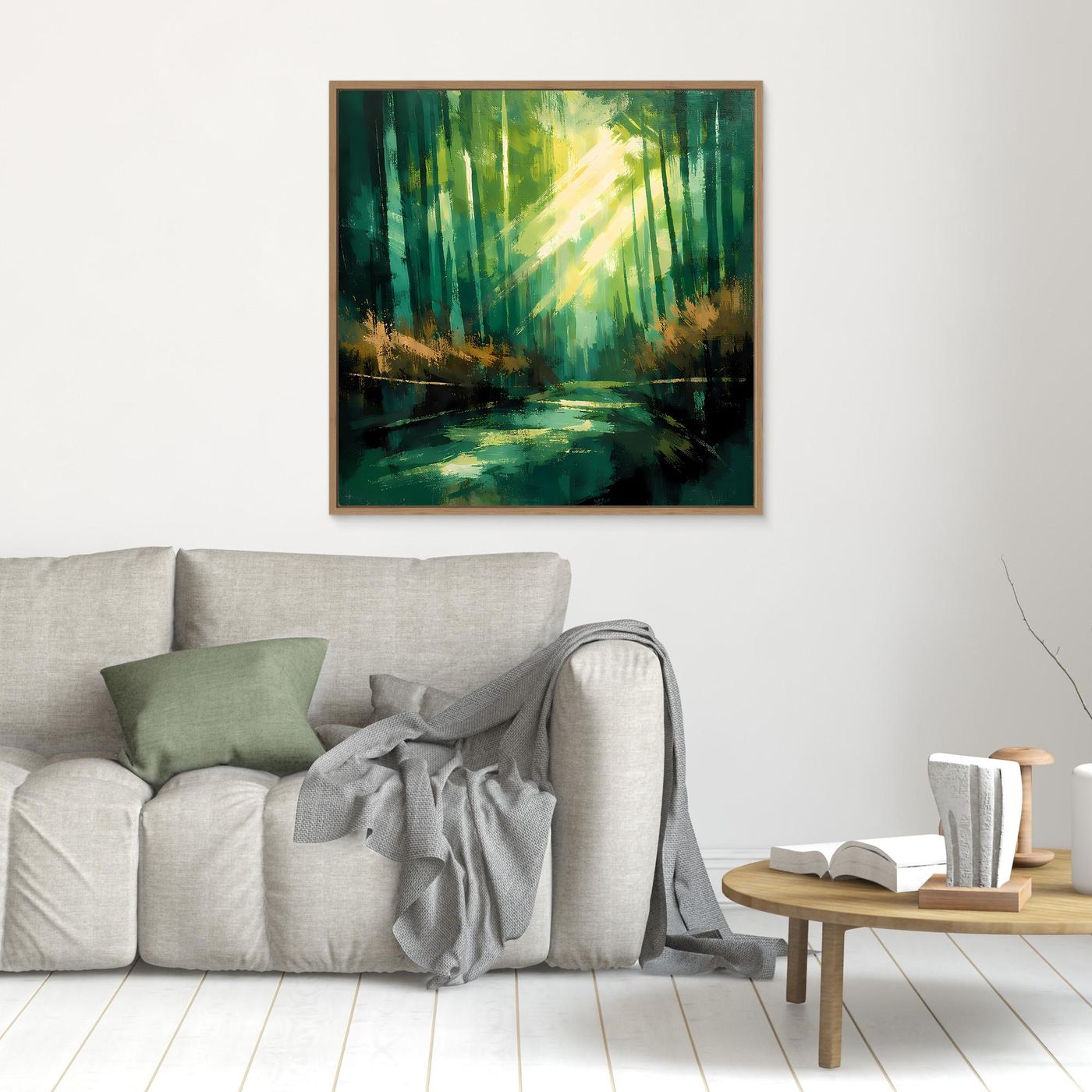Leinwand Lichtdurchfluteter Zauberwald | Abstraktes Natur Wandbild