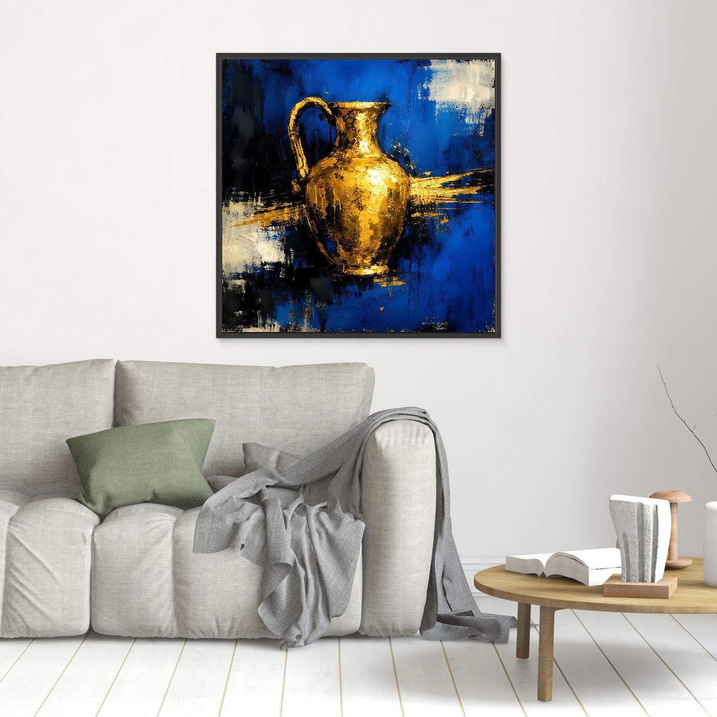 Leinwand Antike Goldene Amphore | Abstraktes Stillleben Wandbild