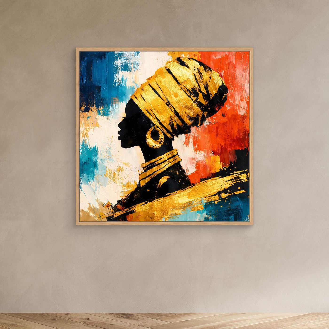 Leinwand Stolze Eleganz | Afrikanische Schönheit Modernes Wandbild