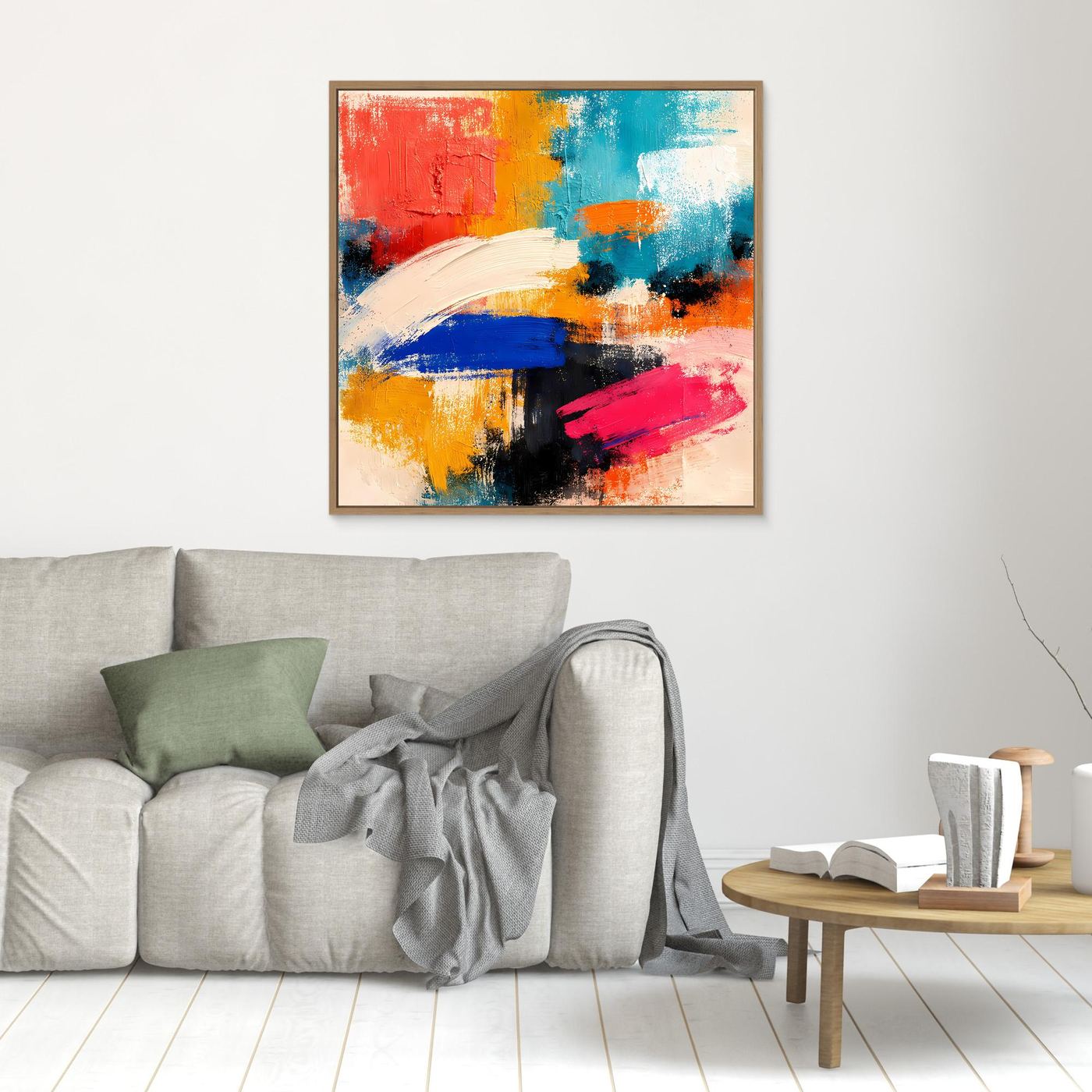 Leinwand Farbenfrohe Abstrakte Texturen | Modernes Color-Blocking Wandbild