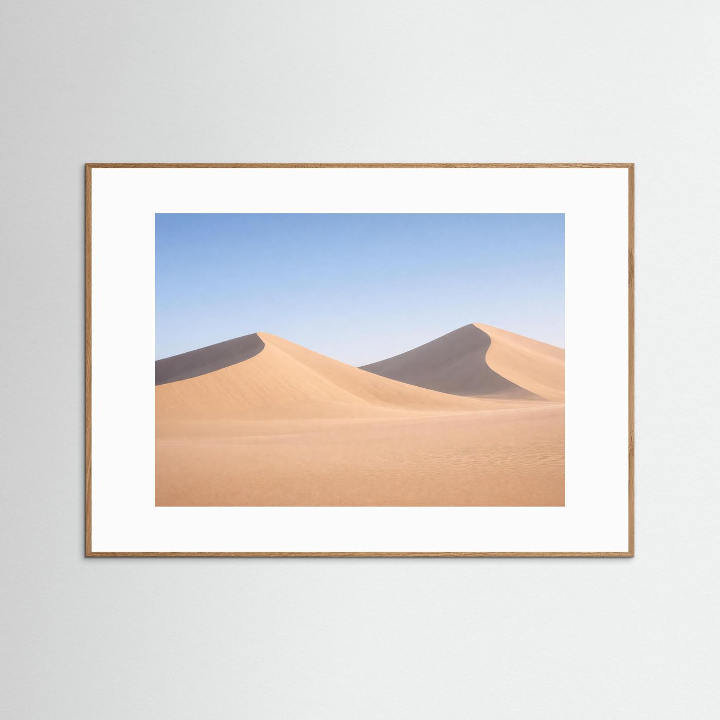 Minimalistische Sanddünen in der Wüste | Abstrakte Natur & Minimal Art Poster Querformat