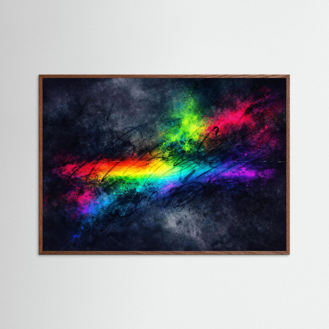 Abstrakte Energie & Farbdynamik | Moderner Kunst Print Querformat Wandbild