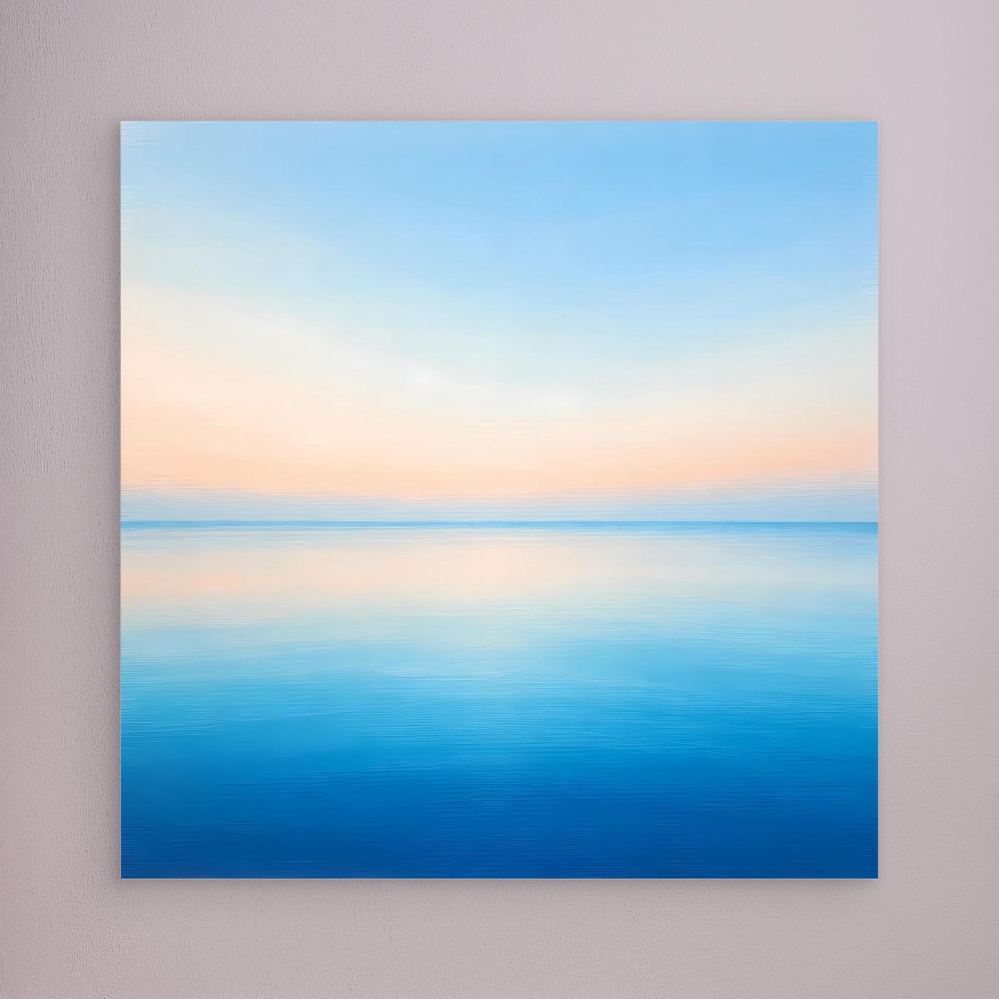 Leinwand Minimalistischer Meereshorizont im Pastelllicht | Abstraktes Ozean Wandbild