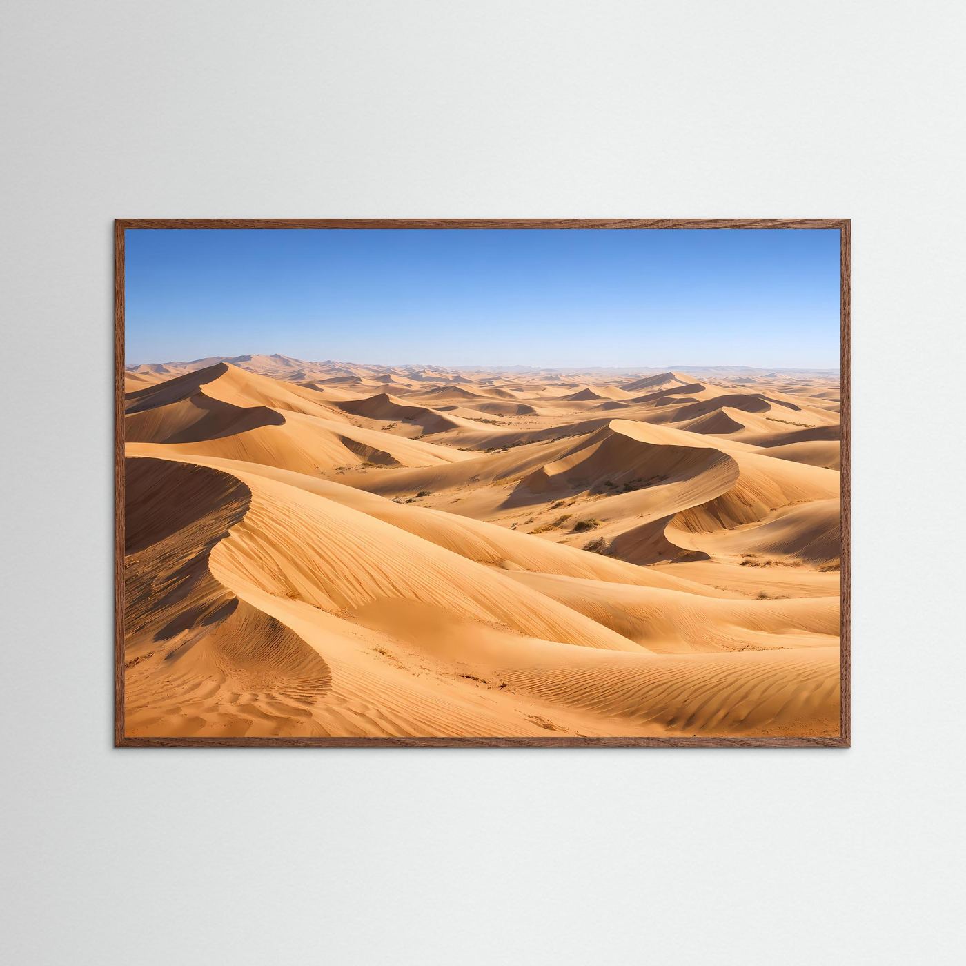 Faszination Wüste in Gold | Panorama Sanddünen & Horizont Poster Querformat