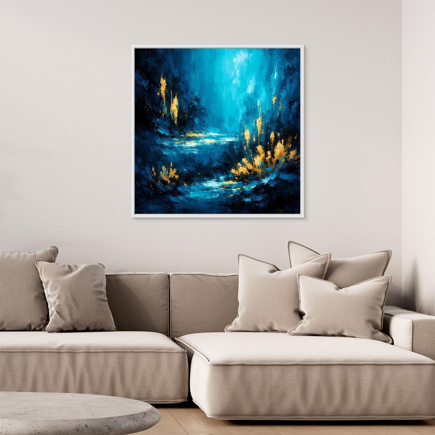 Leinwand Magische Unterwasser-Lagune | Abstraktes Korallen Wandbild