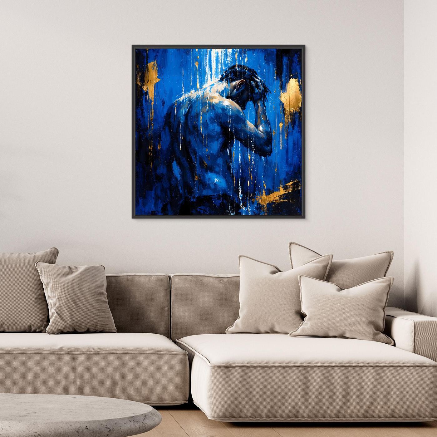 Leinwand Erfrischung unter der Dusche | Modernes Abstraktes Wellness Wandbild