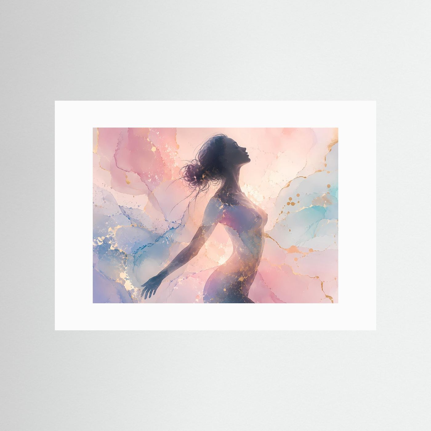 Frauen Silhouette Poster | Pastell Abstrakte Kunst | Feminine Wandkunst | Moderne Körper Silhouette Wall Art