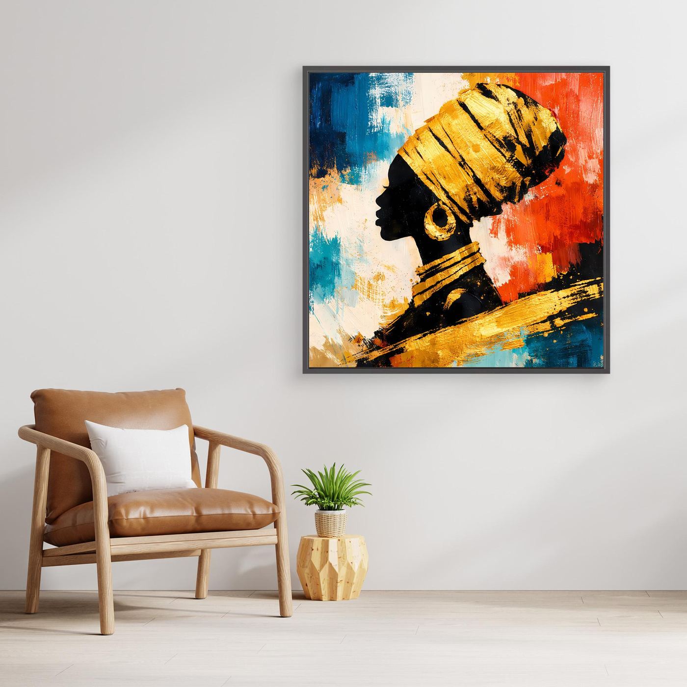 Leinwand Stolze Eleganz | Afrikanische Schönheit Modernes Wandbild