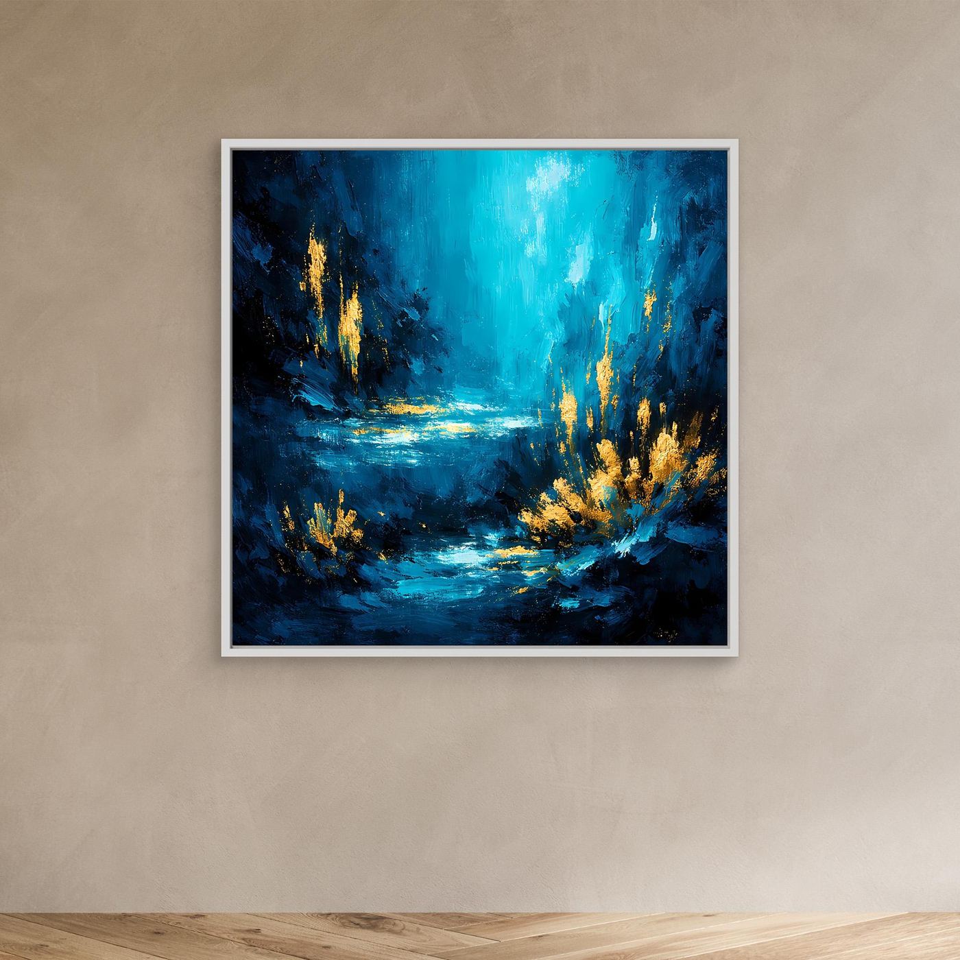 Leinwand Magische Unterwasser-Lagune | Abstraktes Korallen Wandbild