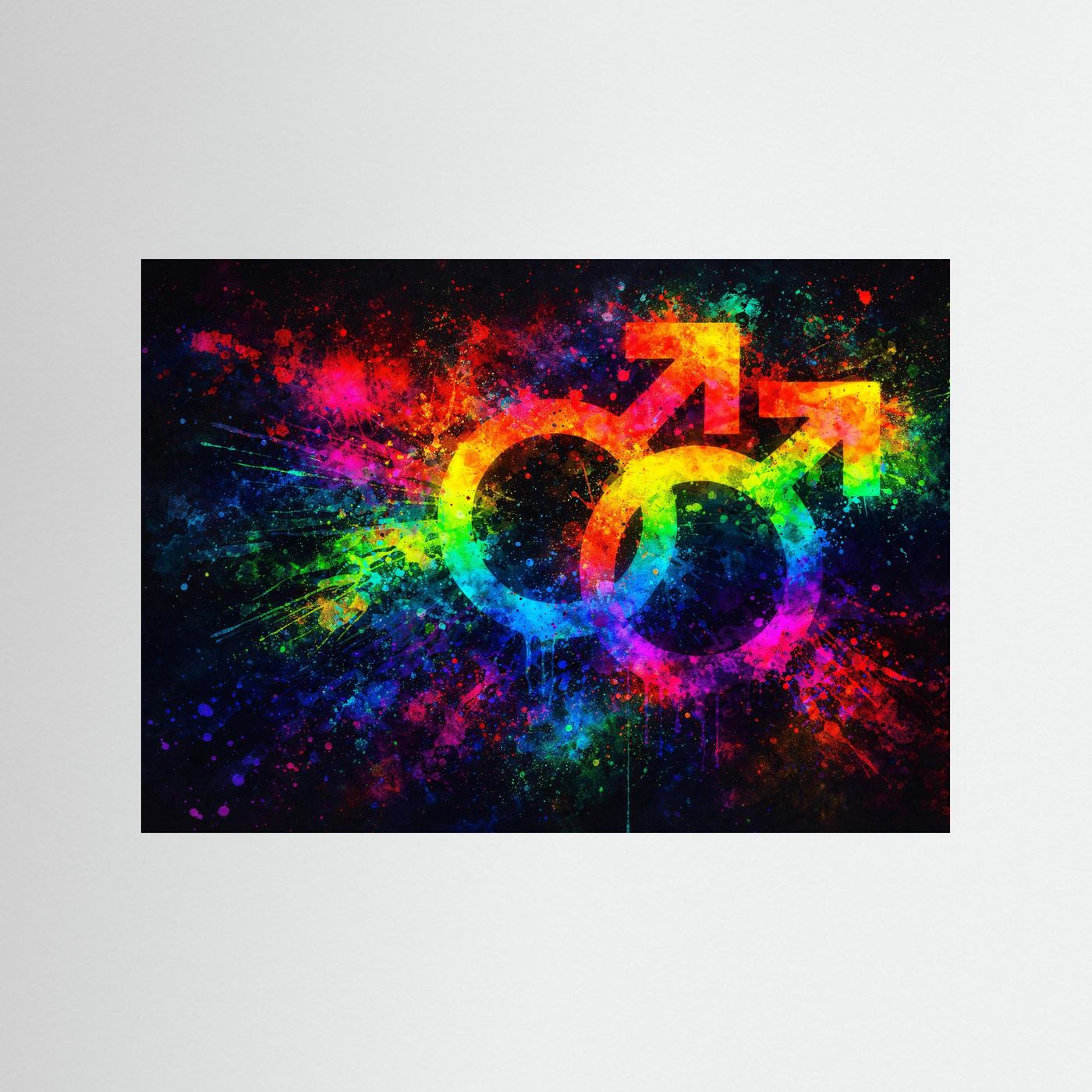 Farbenfrohe Liebe & Pride | Moderner Kunst Print Querformat Wandbild