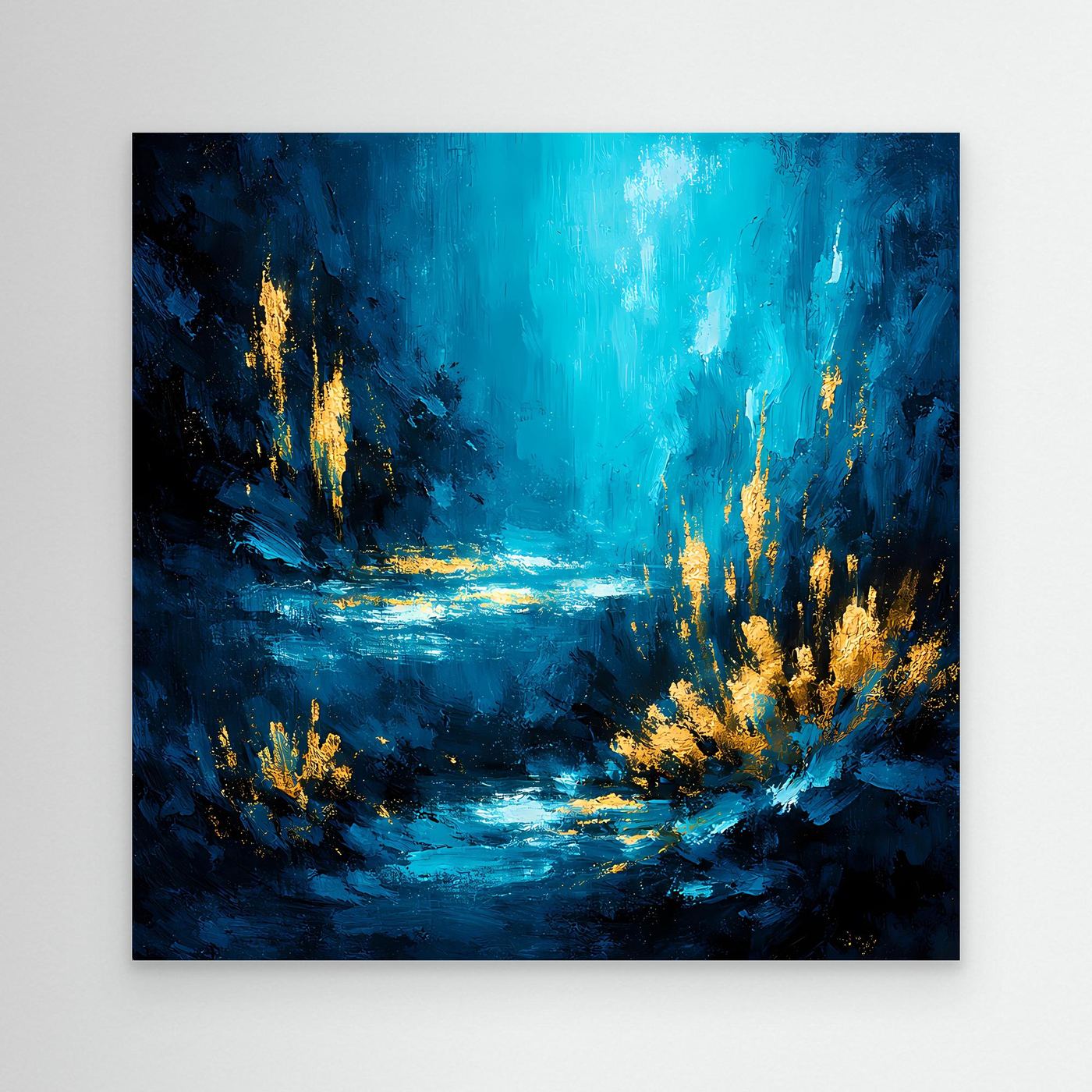 Leinwand Magische Unterwasser-Lagune | Abstraktes Korallen Wandbild