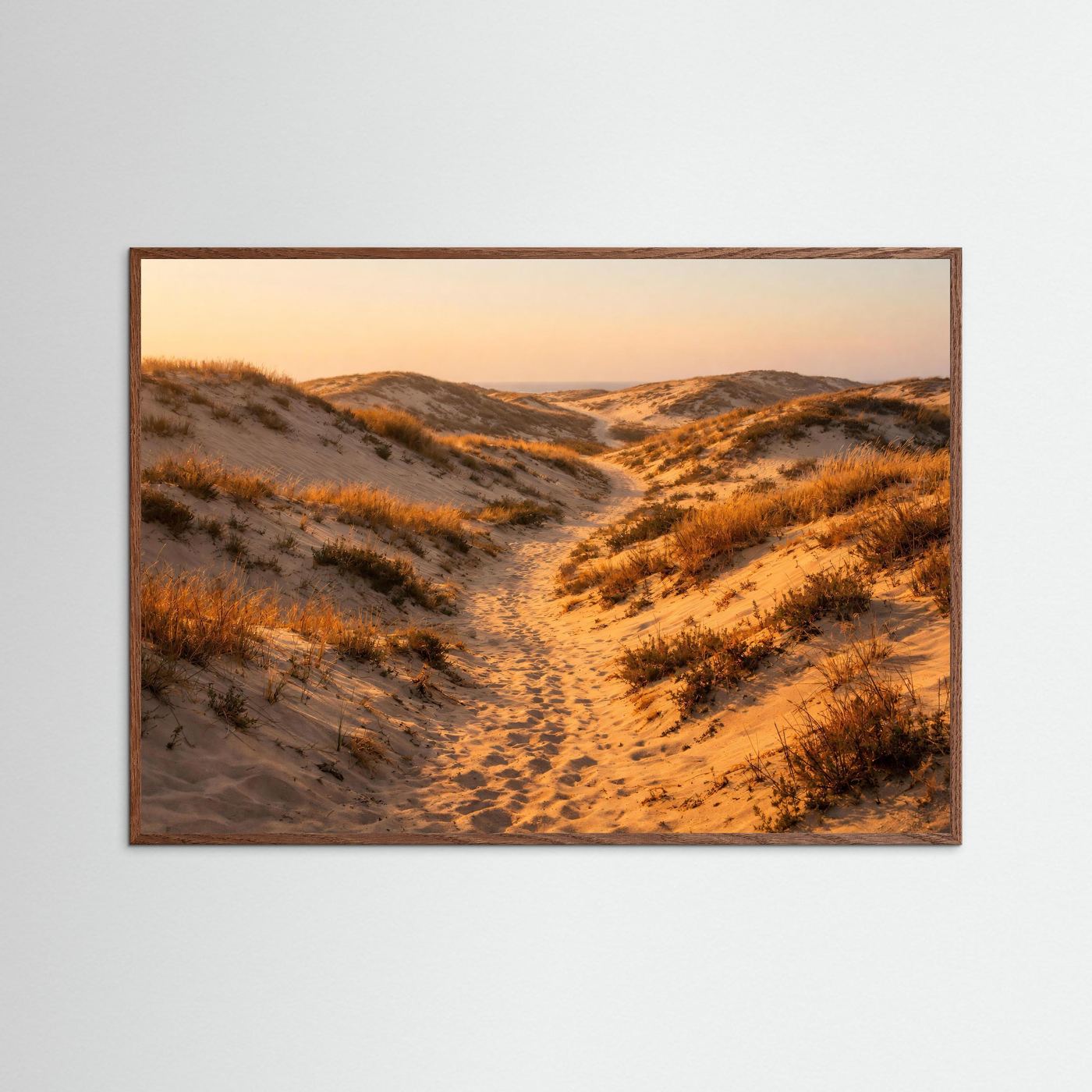 Pfad durch die goldenen Dünen | Küstenlandschaft Naturposter Querformat