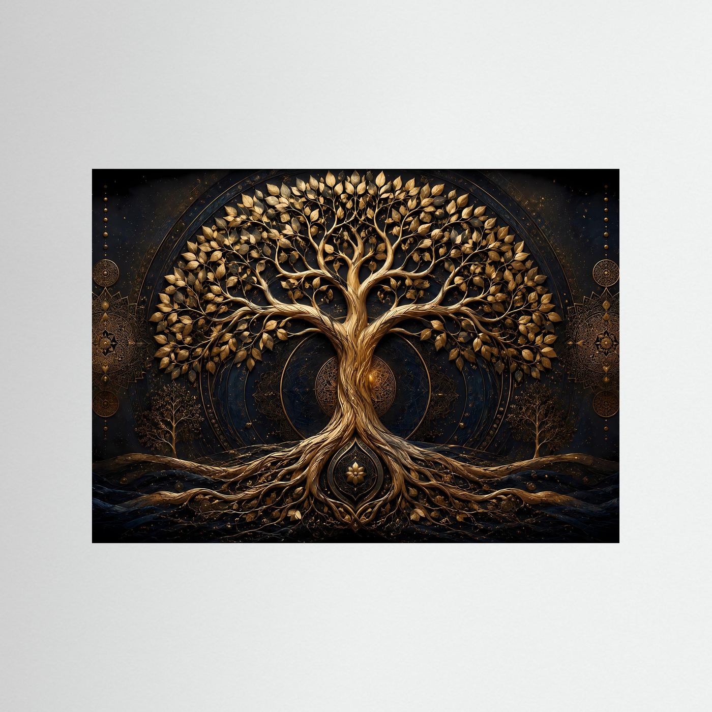Symbol des Lebens | Edler Baum des Lebens mit goldenen Details Poster