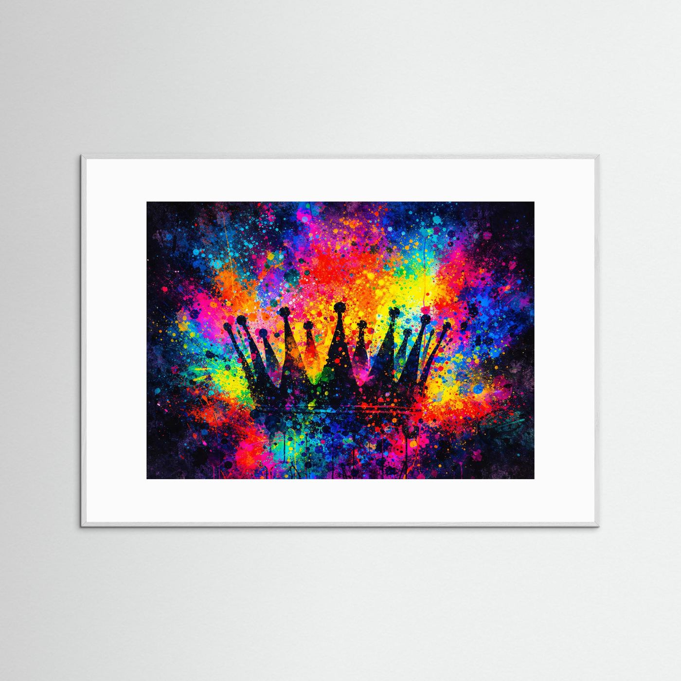 Krone Expressionismus | Farbgewaltiges & Abstraktes Royale Kunst Poster Querformat