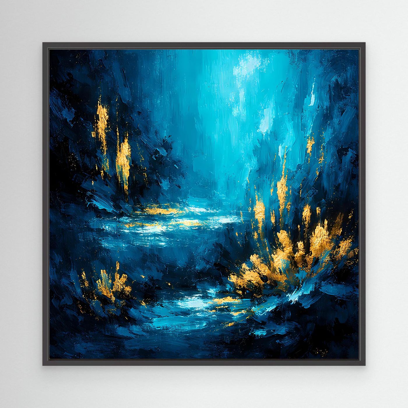 Leinwand Magische Unterwasser-Lagune | Abstraktes Korallen Wandbild