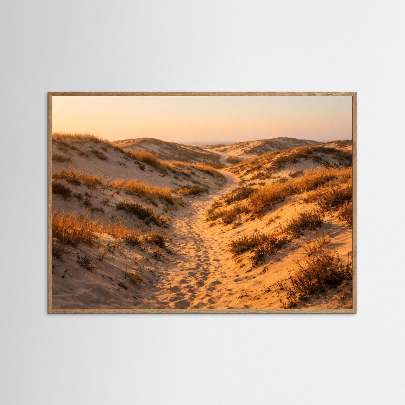 Pfad durch die goldenen Dünen | Küstenlandschaft Naturposter Querformat