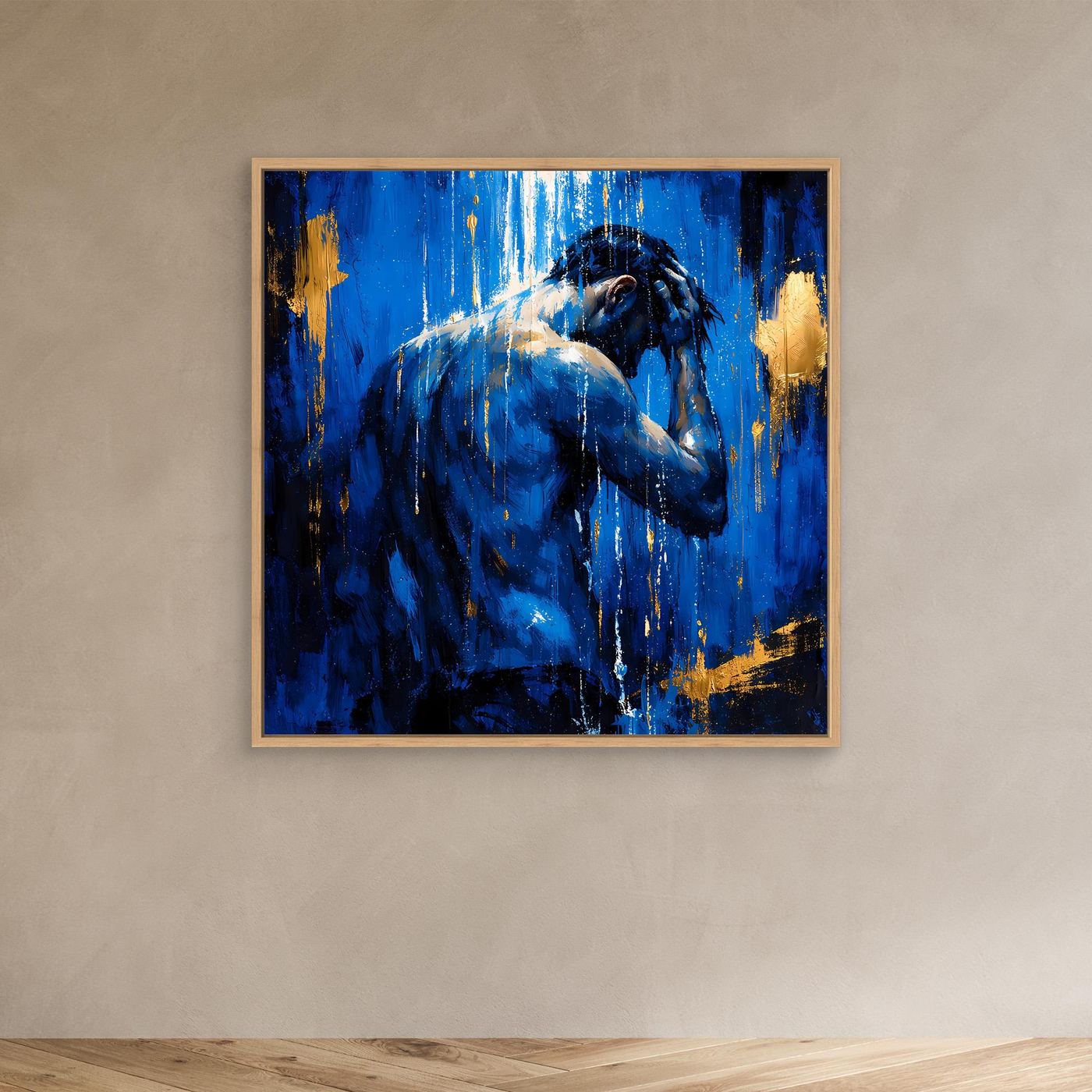 Leinwand Erfrischung unter der Dusche | Modernes Abstraktes Wellness Wandbild