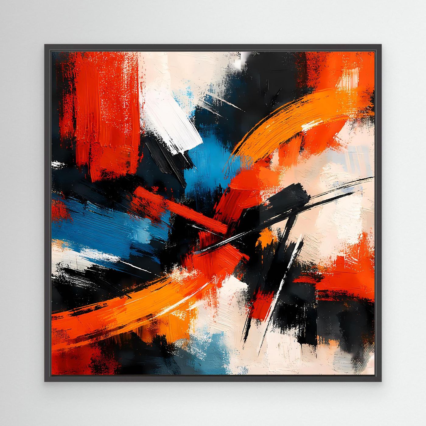 Leinwandbild Abstrakte Farbexplosion | Modernes Expressionistisches Wandbild auf echtem Holzkeilrahmen