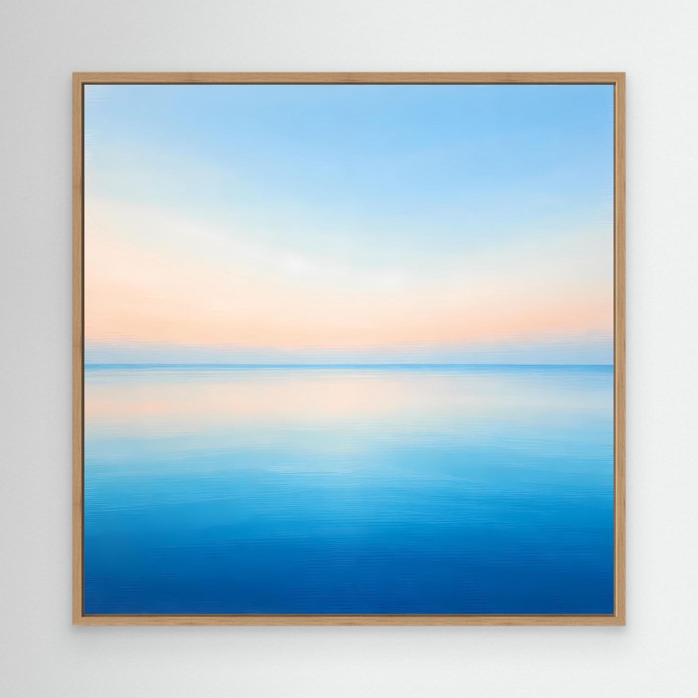 Leinwand Minimalistischer Meereshorizont im Pastelllicht | Abstraktes Ozean Wandbild