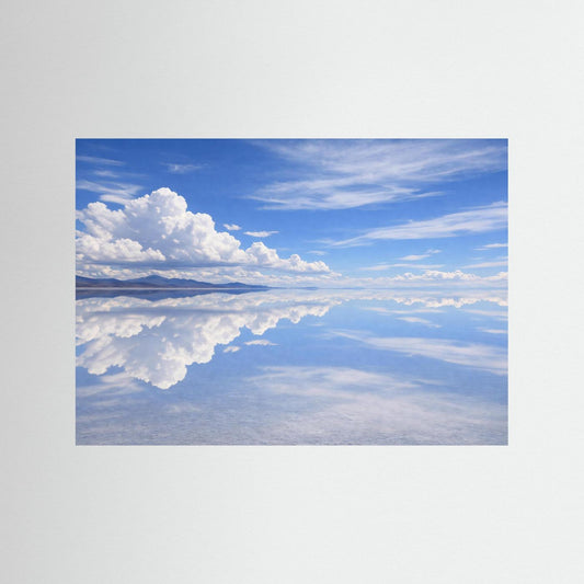 Naturposter im Querformat mit Himmel und Wolken, ohne Rahmen.