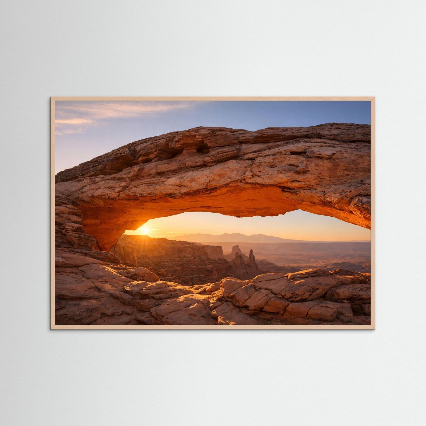 Faszinierender Felsenbogen im Sonnenuntergang | Wüsten- & Canyon-Panorama Poster Querformat