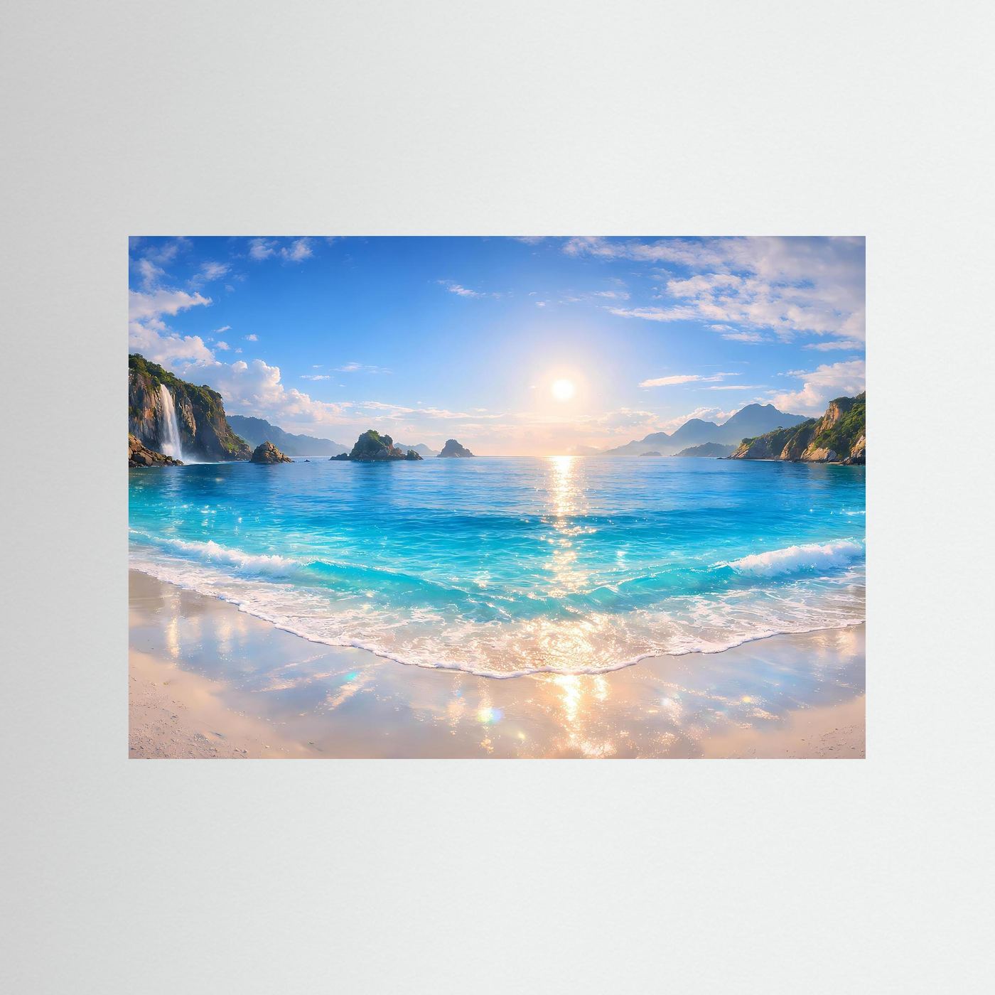 Poster Tropischer Strand & Meer | Wandbild Südsee Paradies