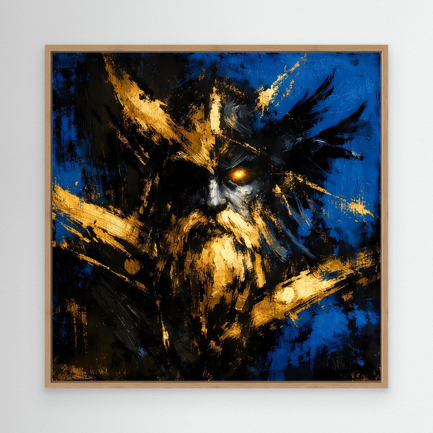 Leinwand Mythischer Nordischer Gott Odin | Abstraktes Wikinger Wandbild