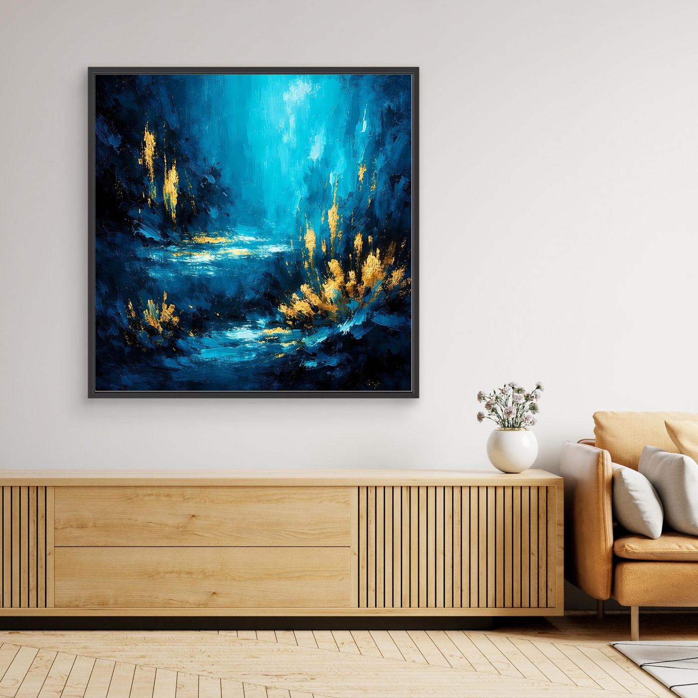 Leinwand Magische Unterwasser-Lagune | Abstraktes Korallen Wandbild