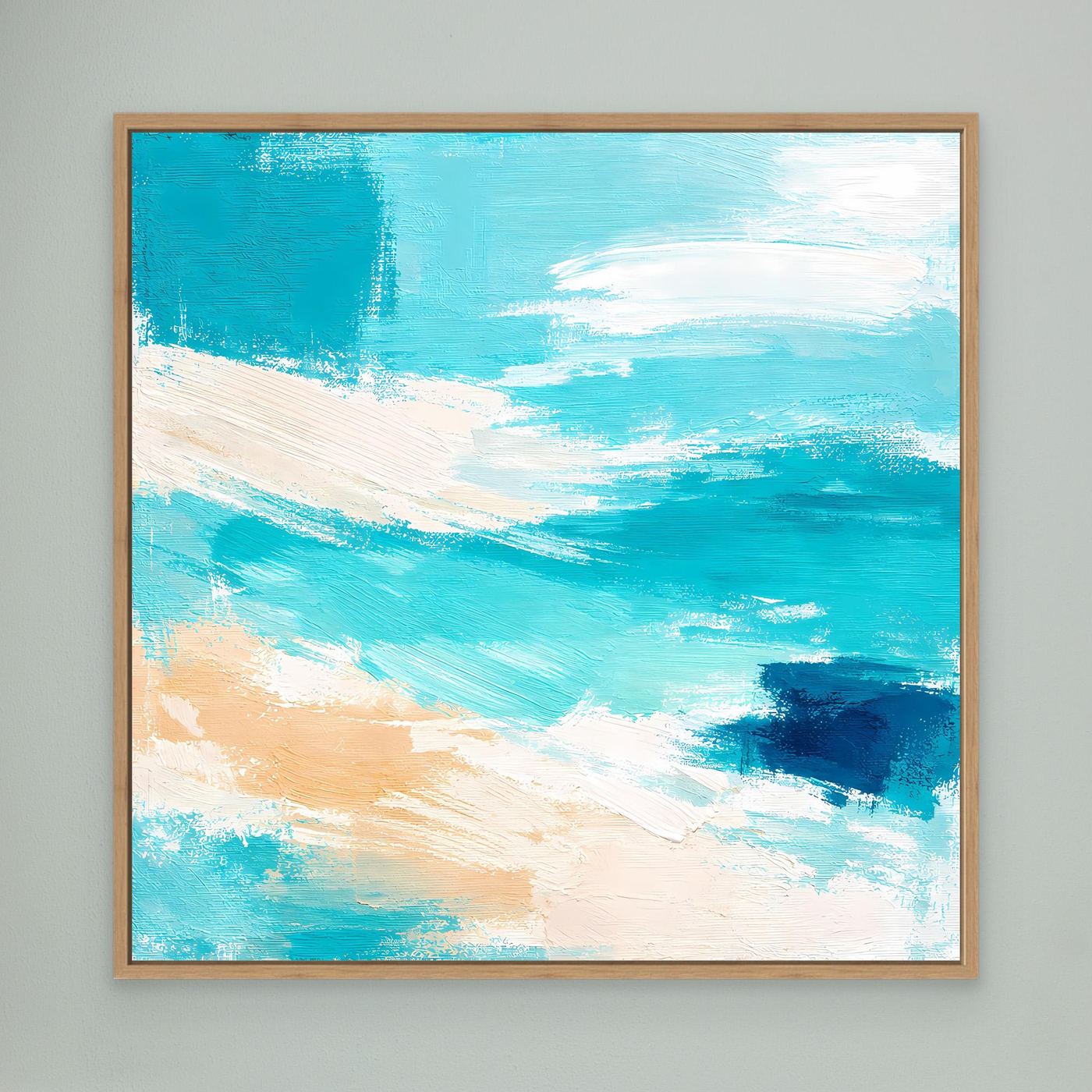 Leinwand Abstraktes Meeresrauschen am Strand | Modernes Ozean Wandbild