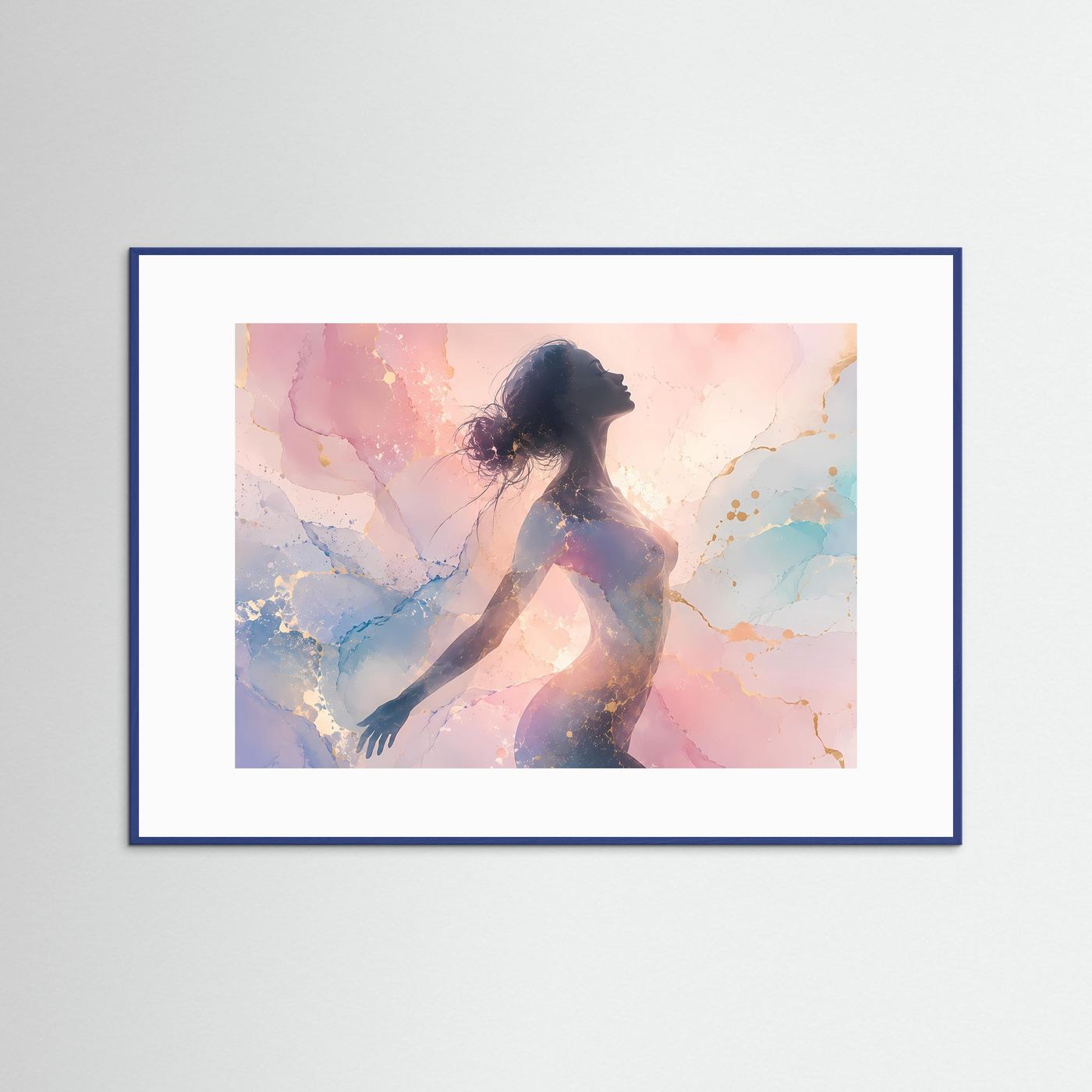 Frauen Silhouette Poster | Pastell Abstrakte Kunst | Feminine Wandkunst | Moderne Körper Silhouette Wall Art
