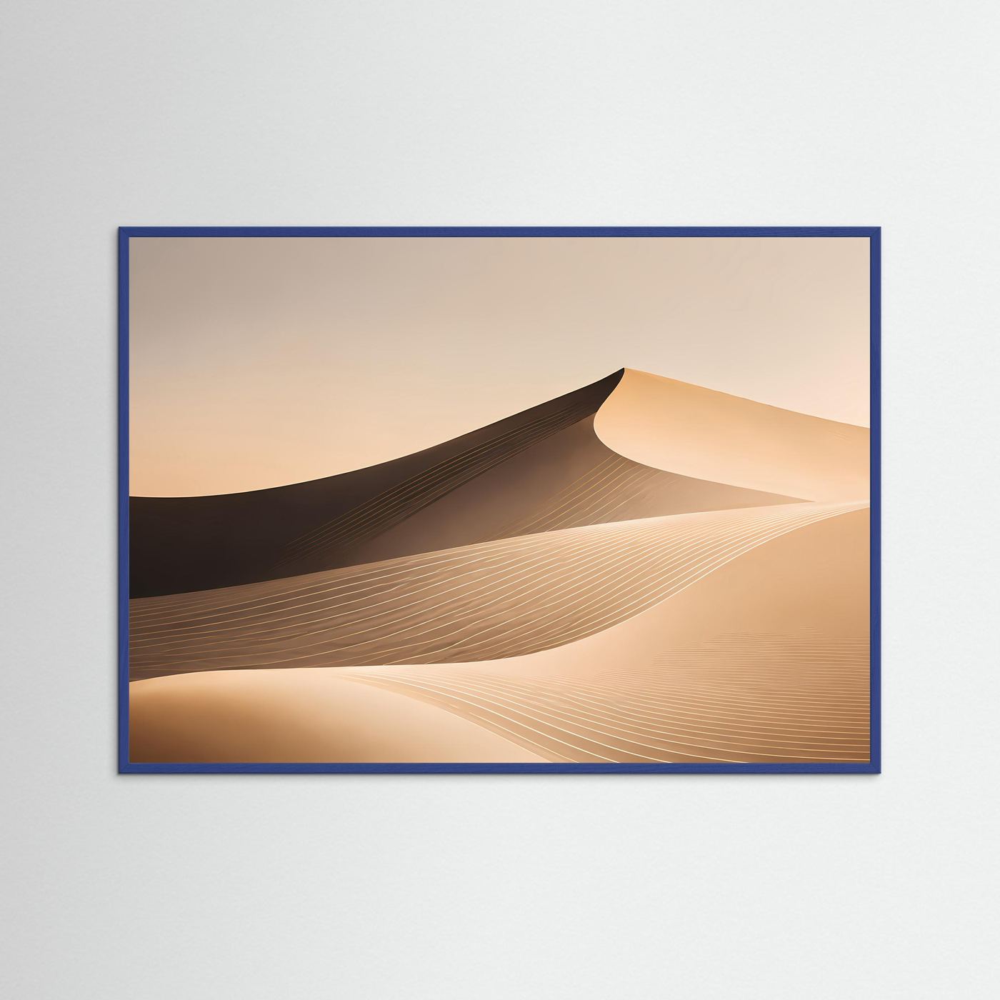Minimalistische Wüstendünen Poster | Moderne Abstrakte Wüstenlandschaft | Beige Sanddünen Wandbild | Elegante Naturkunst | Premium Wall Art