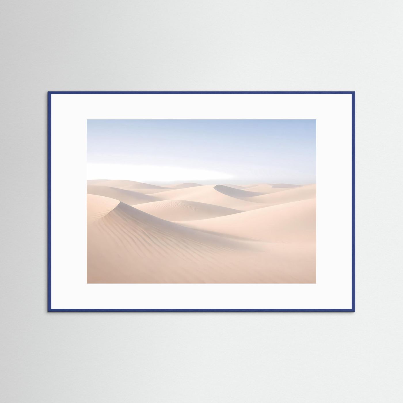 Minimalistische Sanddünen in sanften Erdtönen | Wüste Panorama Poster Querformat