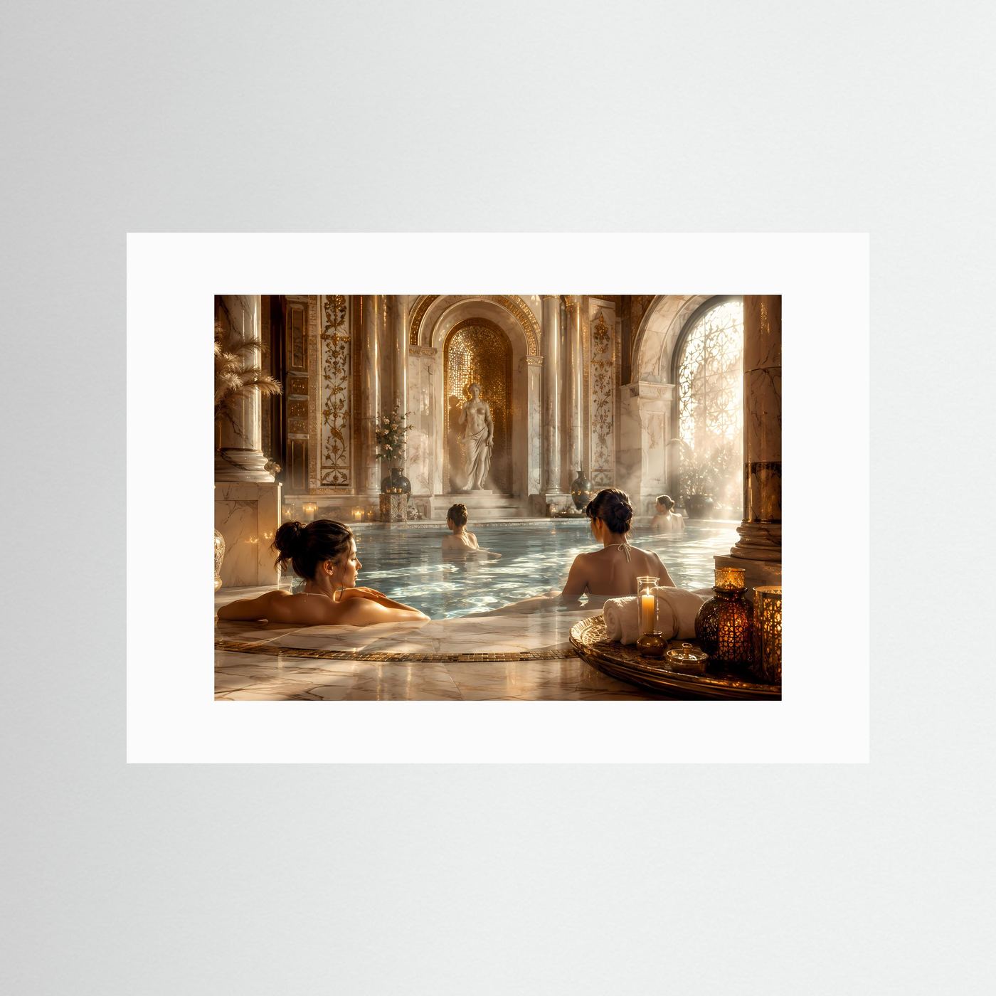 Luxuriöser Wellness-Tempel aus Marmor | Spa & Entspannung Poster